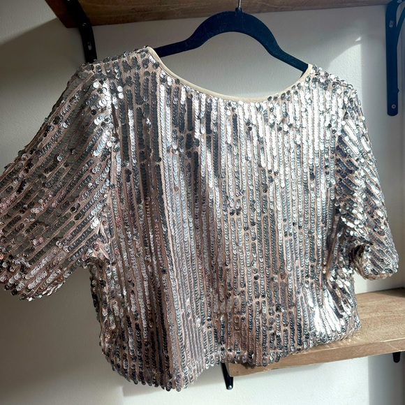 By Together Sequin Crop Top - Picture 1 of 6